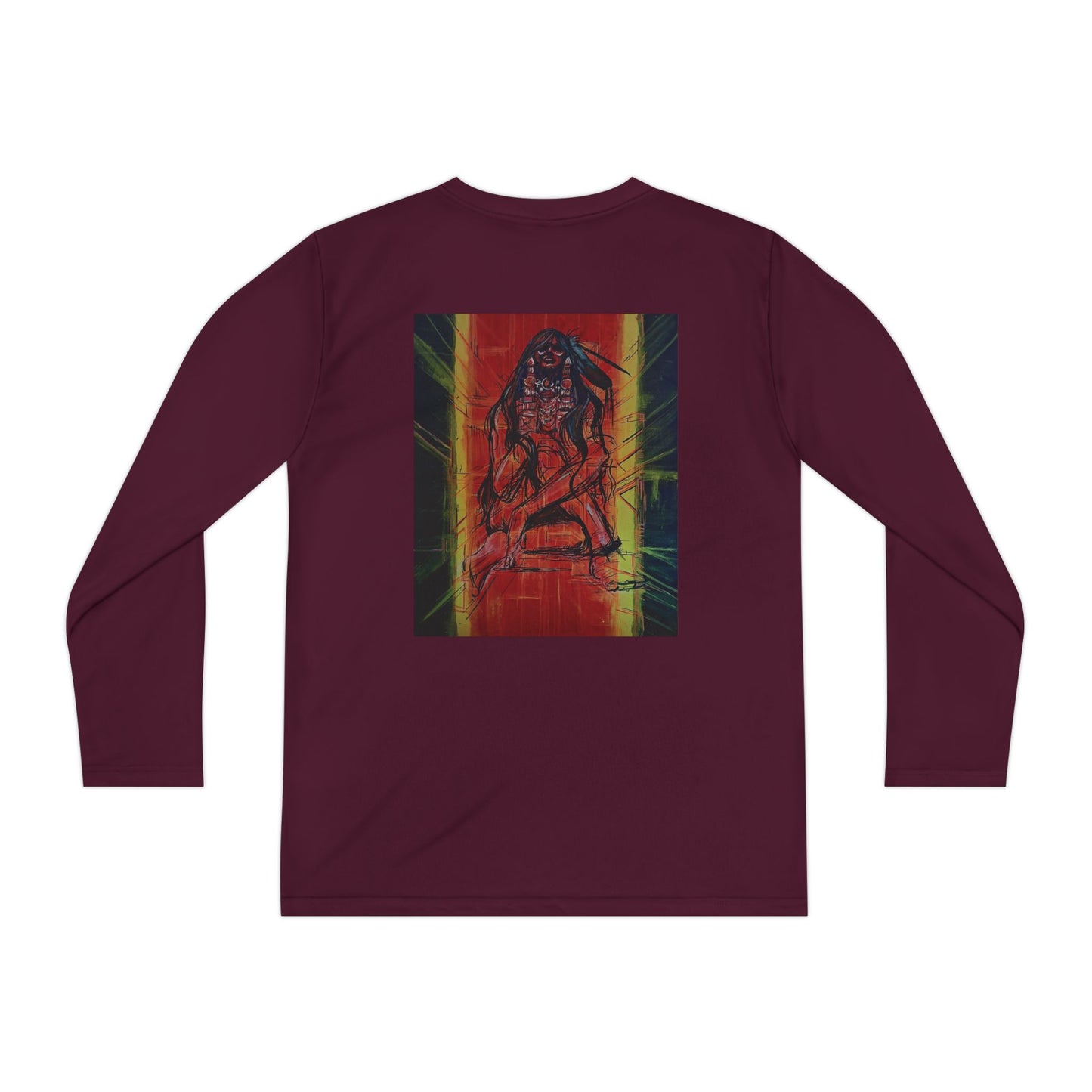 Sound of Silence Long Sleeve Competitor Tee with Colorful Abstract Design, Stylish Tee for Kids, Ideal for Casual Wear, Kids' Fashion, Birthday Gift