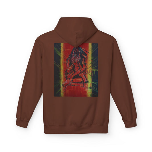 Sound of Silence #2 Native Hooded Sweatshirt, Unisex Fleece Pullover, Cozy Graphic Hoodie, Casual Streetwear, Gift for Art Lovers