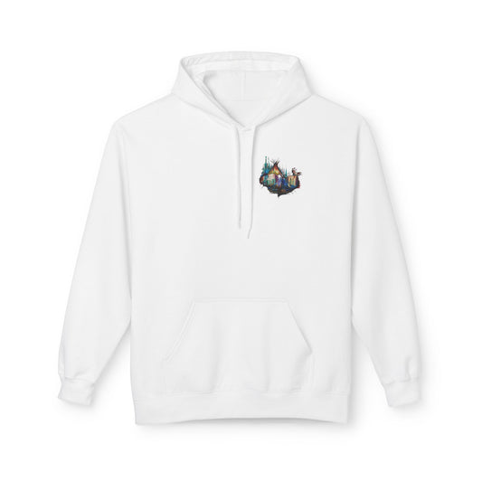 Sound of Silence #1 Native Hooded Sweatshirt, Unisex Fleece Pullover, Cozy Graphic Hoodie, Casual Streetwear, Gift for Art Lovers