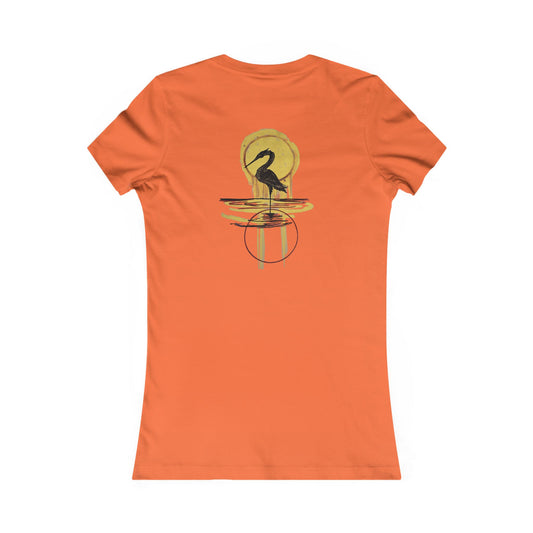 Sacred Waterbird Women's Tee, Casual Nature Shirt, Bird Lover Gift, Eco-Friendly Fashion, Unique Animal Design T-Shirt