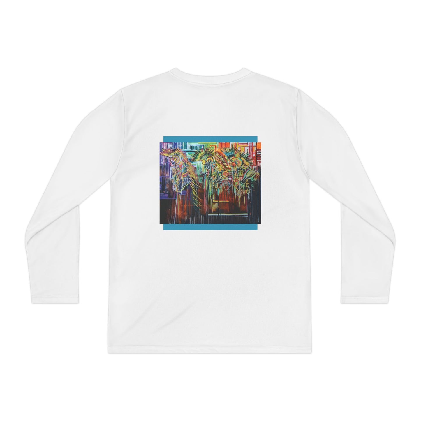 Sound of Silence Long Sleeve Competitor Tee with Colorful Abstract Design, Stylish Tee for Kids, Ideal for Casual Wear, Kids' Fashion, Birthday Gift