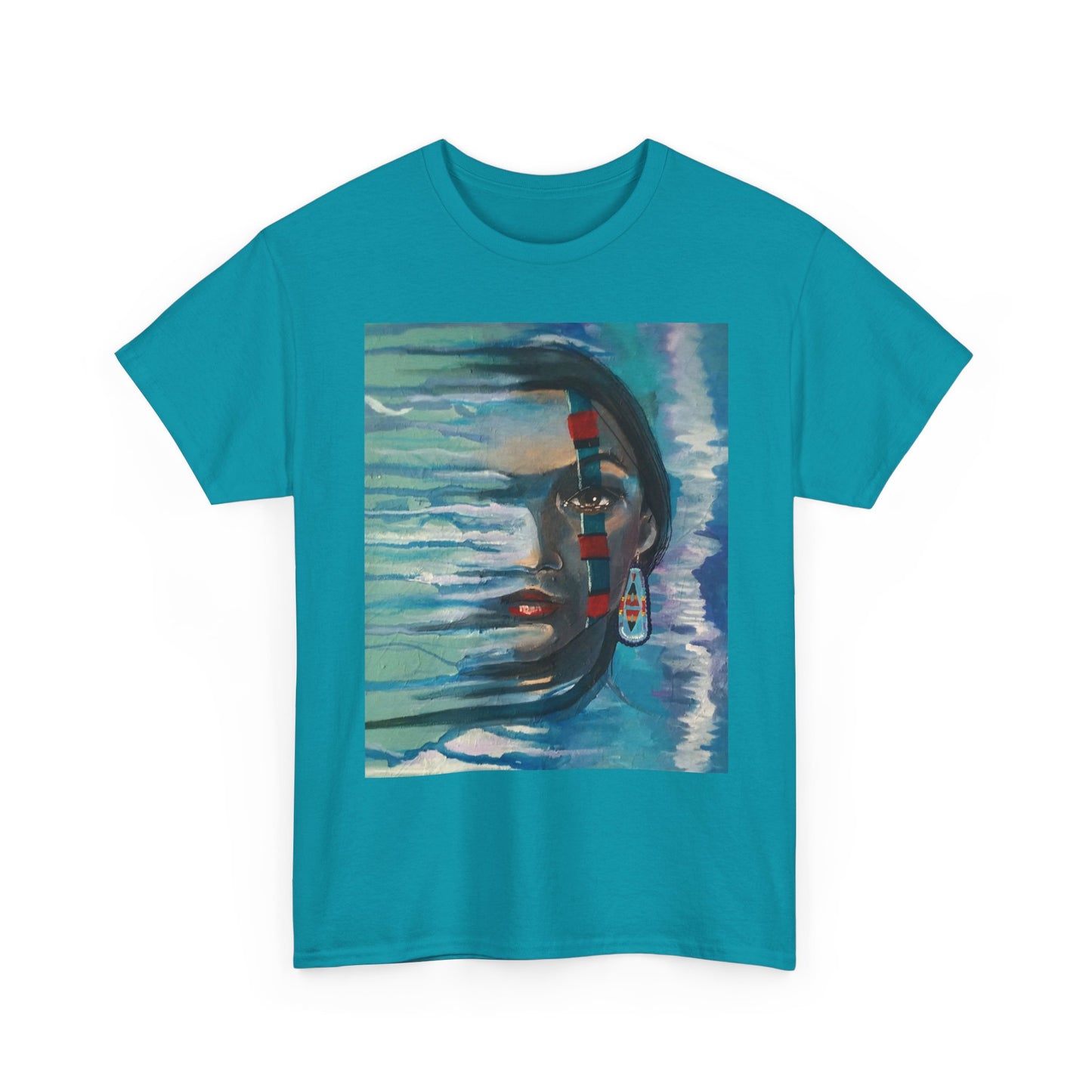 Whispers In The Wind Heavy Cotton Tee | Abstract Design, Comfortable Streetwear, Perfect for Art Lovers, Gifts, Everyday Wear
