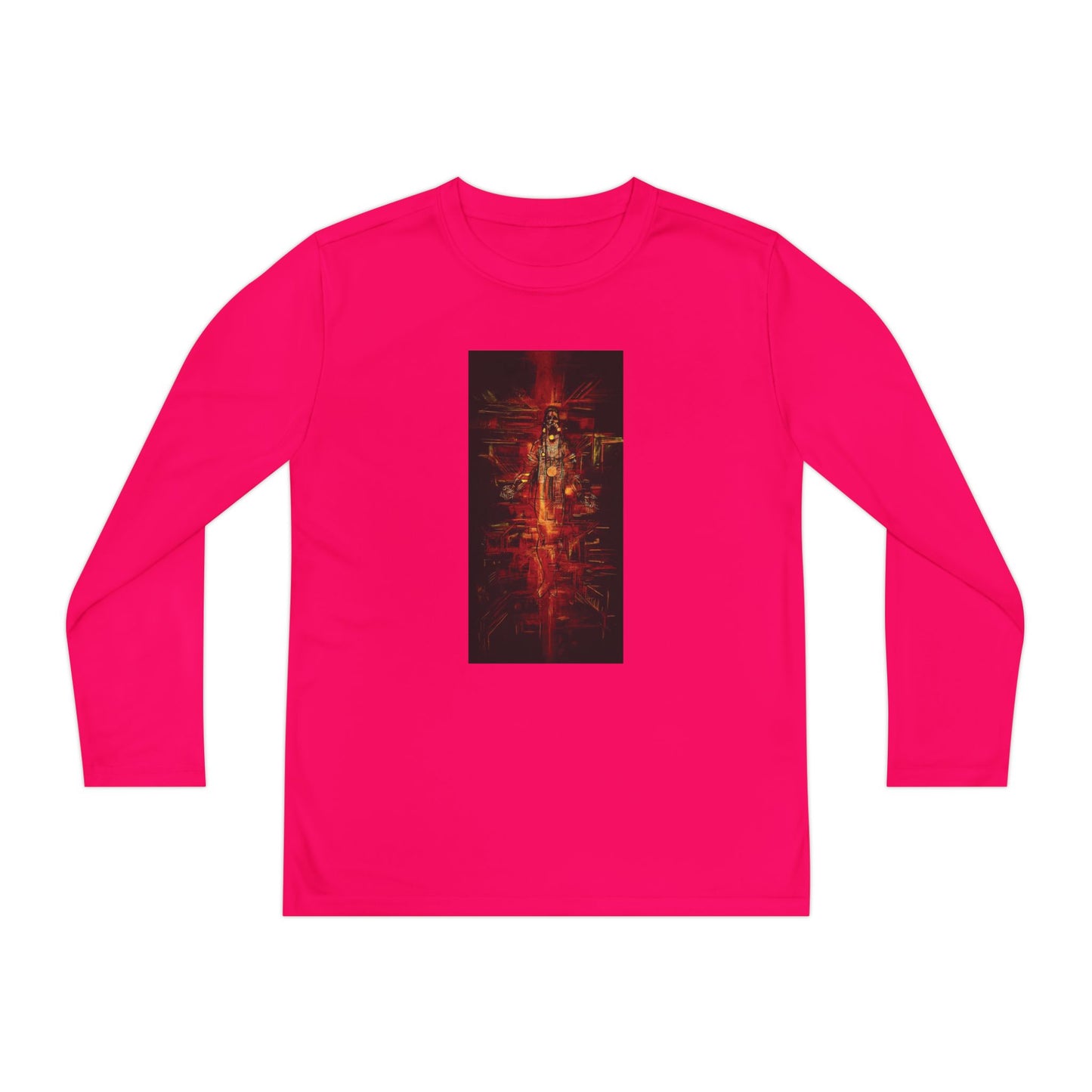 Sound of Silence Long Sleeve Competitor Tee with Colorful Abstract Design, Stylish Tee for Kids, Ideal for Casual Wear, Kids' Fashion, Birthday Gift