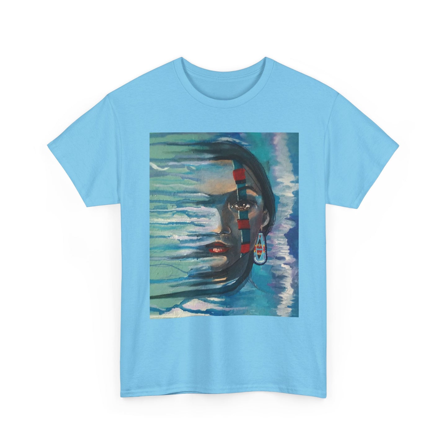 Whispers In The Wind Heavy Cotton Tee | Abstract Design, Comfortable Streetwear, Perfect for Art Lovers, Gifts, Everyday Wear