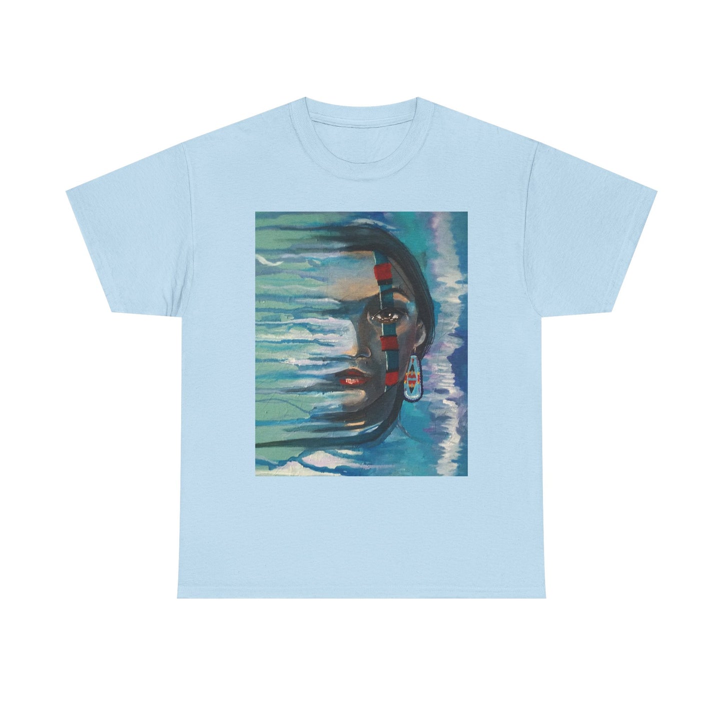 Whispers In The Wind Heavy Cotton Tee | Abstract Design, Comfortable Streetwear, Perfect for Art Lovers, Gifts, Everyday Wear