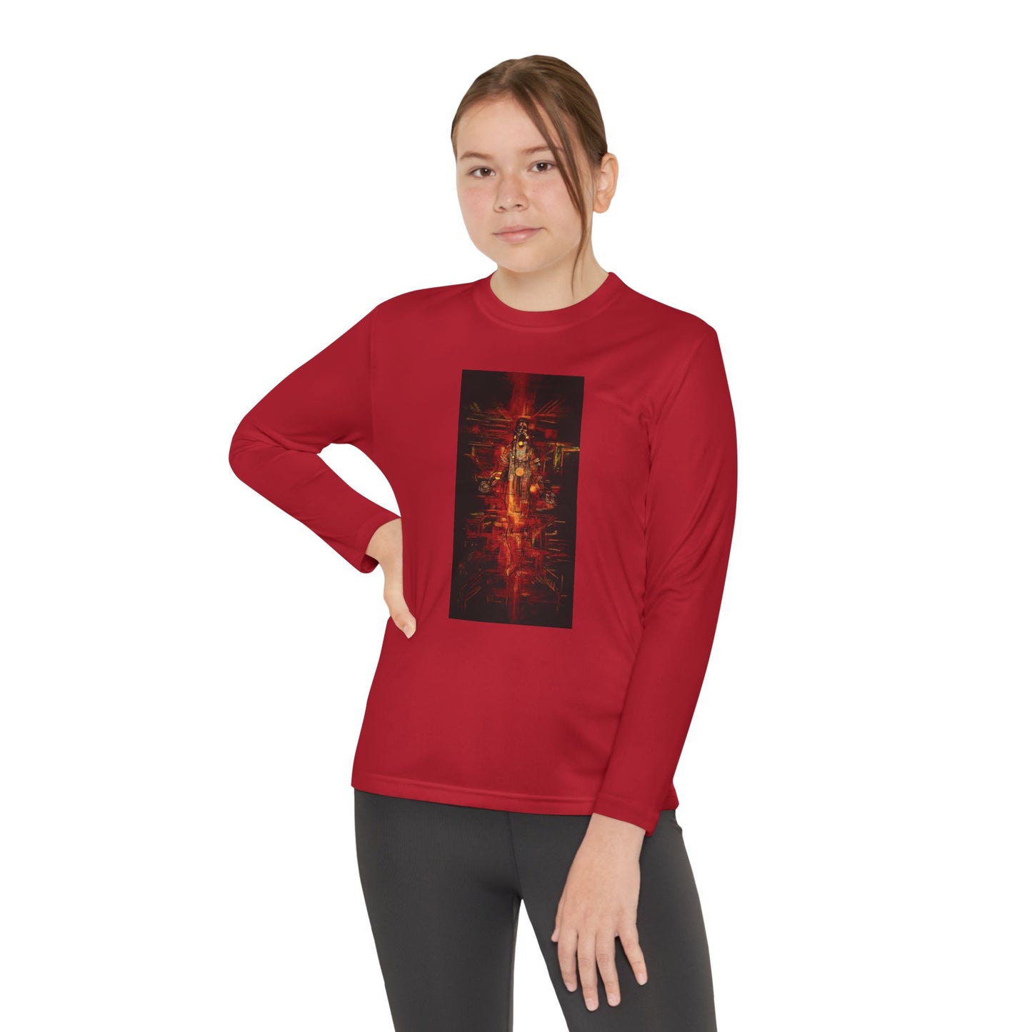 Sound of Silence Long Sleeve Competitor Tee with Colorful Abstract Design, Stylish Tee for Kids, Ideal for Casual Wear, Kids' Fashion, Birthday Gift