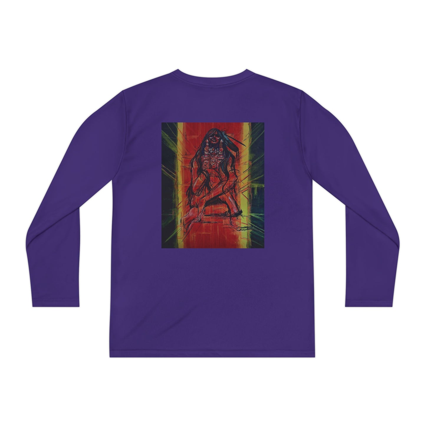 Sound of Silence Long Sleeve Competitor Tee with Colorful Abstract Design, Stylish Tee for Kids, Ideal for Casual Wear, Kids' Fashion, Birthday Gift